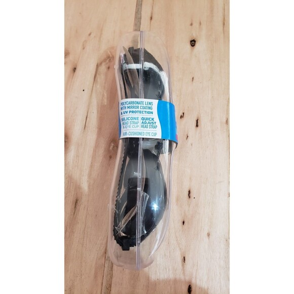 Adult Swimming Silicone Goggles Mirror Polycarbonate UV Protection Air Cushioned - Picture 5 of 5